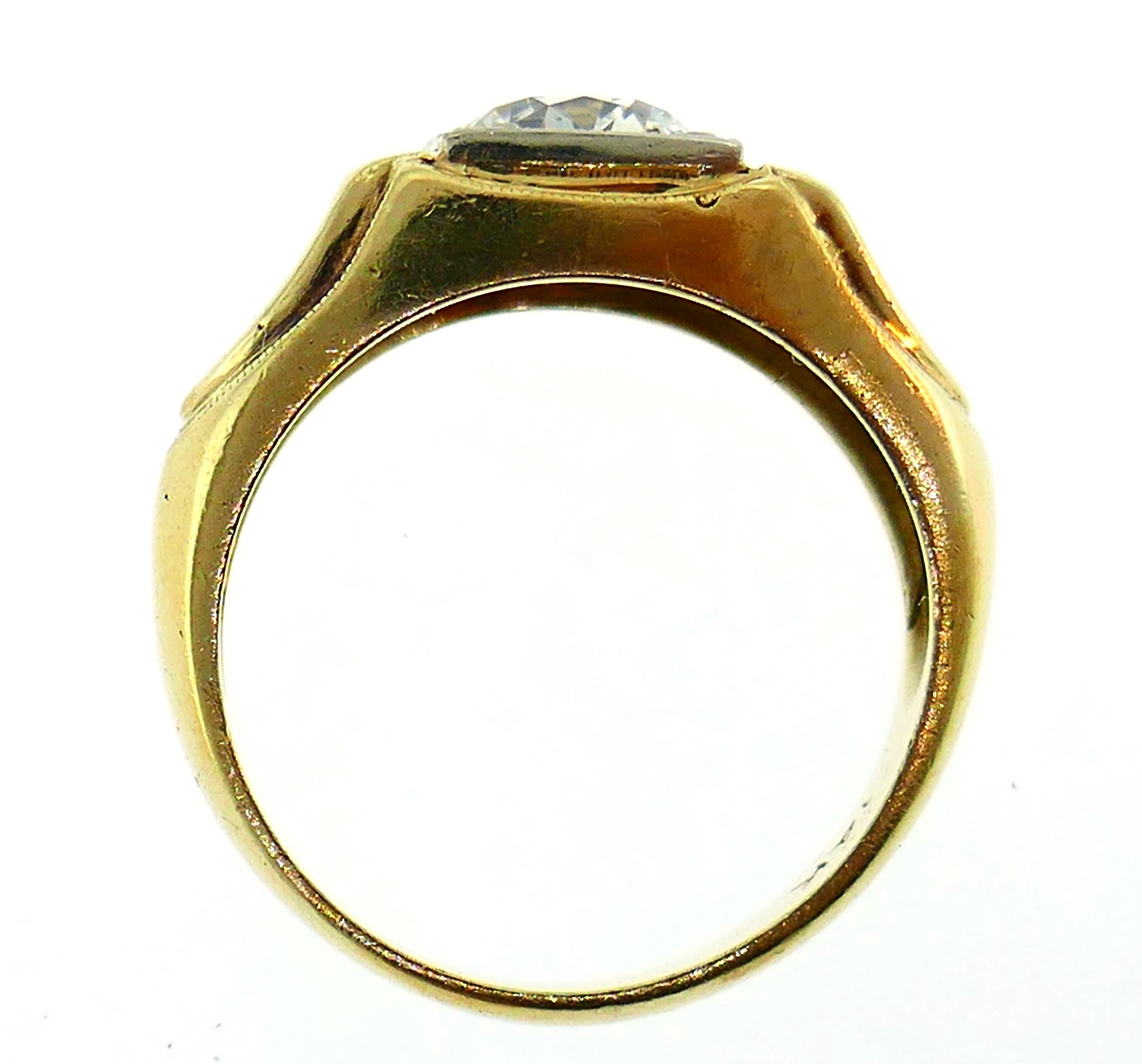 Victorian Old European Cut Diamond Gold Ring 2