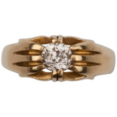 Victorian Old European Cut Diamond Signet Ring