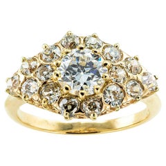 Victorian Old European Cut Diamond Yellow Gold Ring Victorian Old European Cut Diamond Yellow Gold Ring