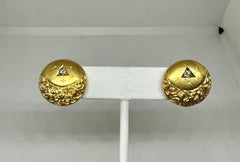 Victorian Old Mine Cut Diamond Earrings Gold Rare Stars Moon Motif