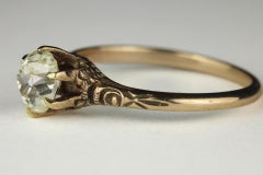 Victorian Old Mine-Cut Diamond Solitaire Ring