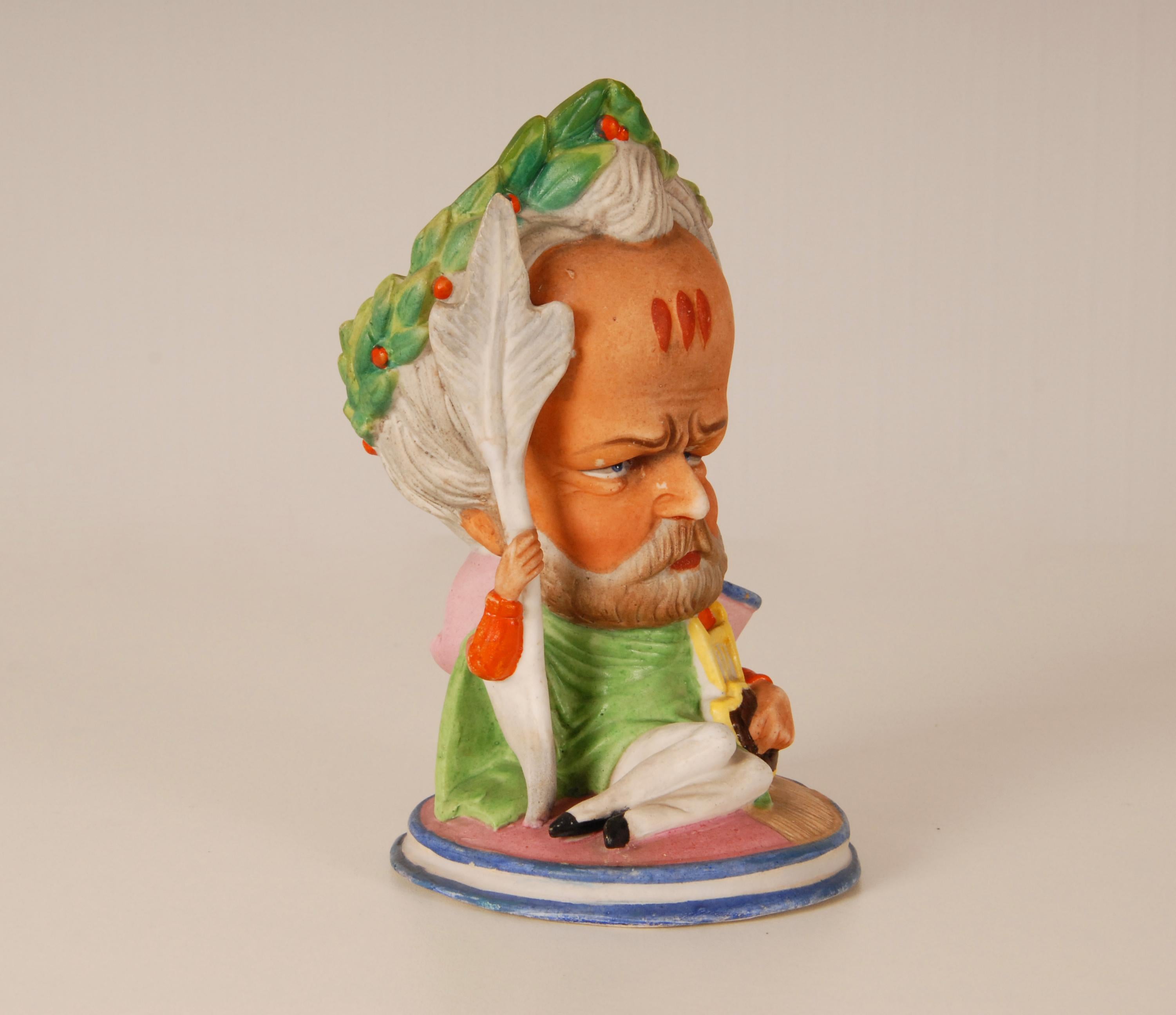 Victorian Old Paris Porcelain Figurine Caricature Victor Hugo Alexandre Duma For Sale 9