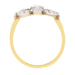 Victorian Old Pear Cut Diamond Cluster Ring, circa 1880s