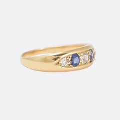 Victorian OMC Diamond Sapphire Gypsy Band