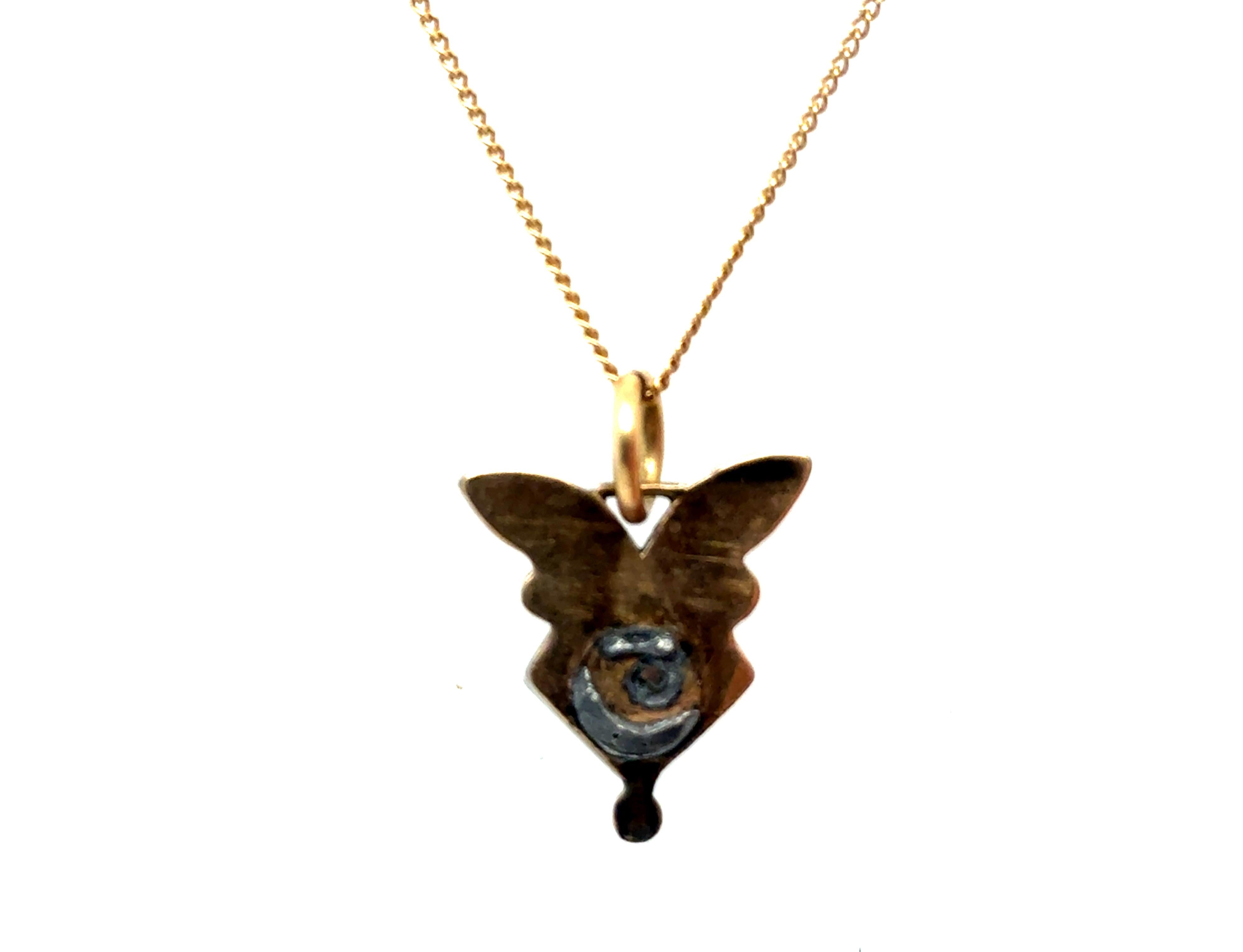 Ciondolo di collana di onice vittoriano in oro giallo 14K originale antico del 1850 In condizioni ottime in vendita a Dearborn, MI
