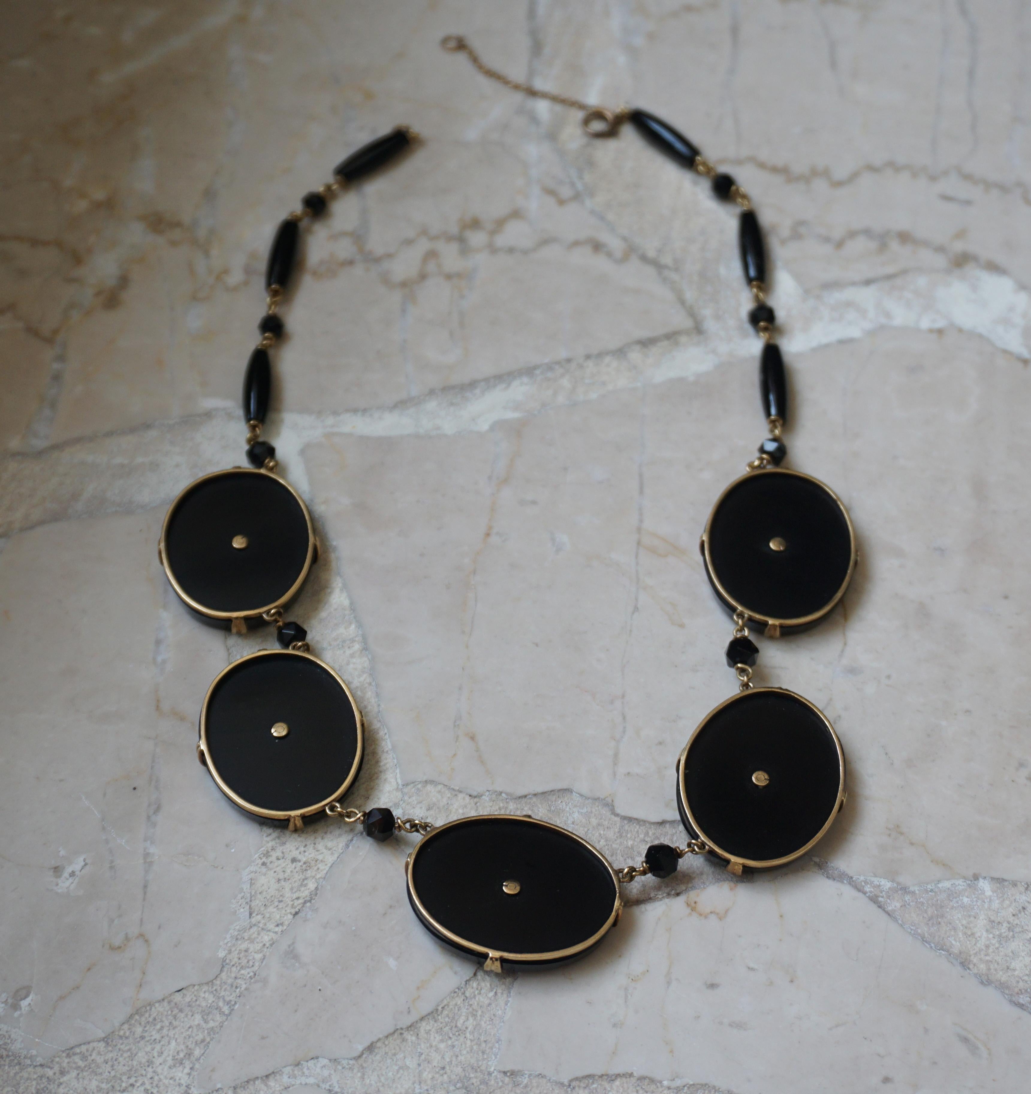 Victorian Onyx & Seed Pearl Mourning Jewelry 3-Piece Suite For Sale 1