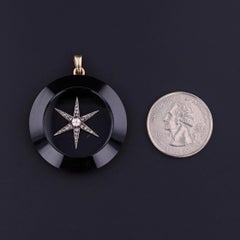 Victorian Onyx Star Pendant of 14k Gold