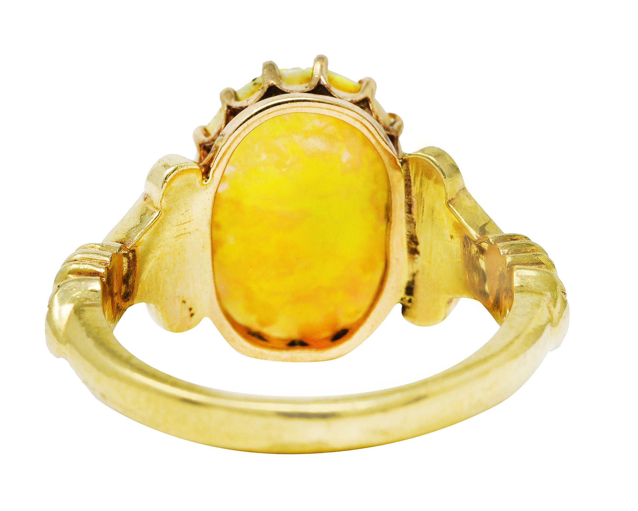 opal pandora ring