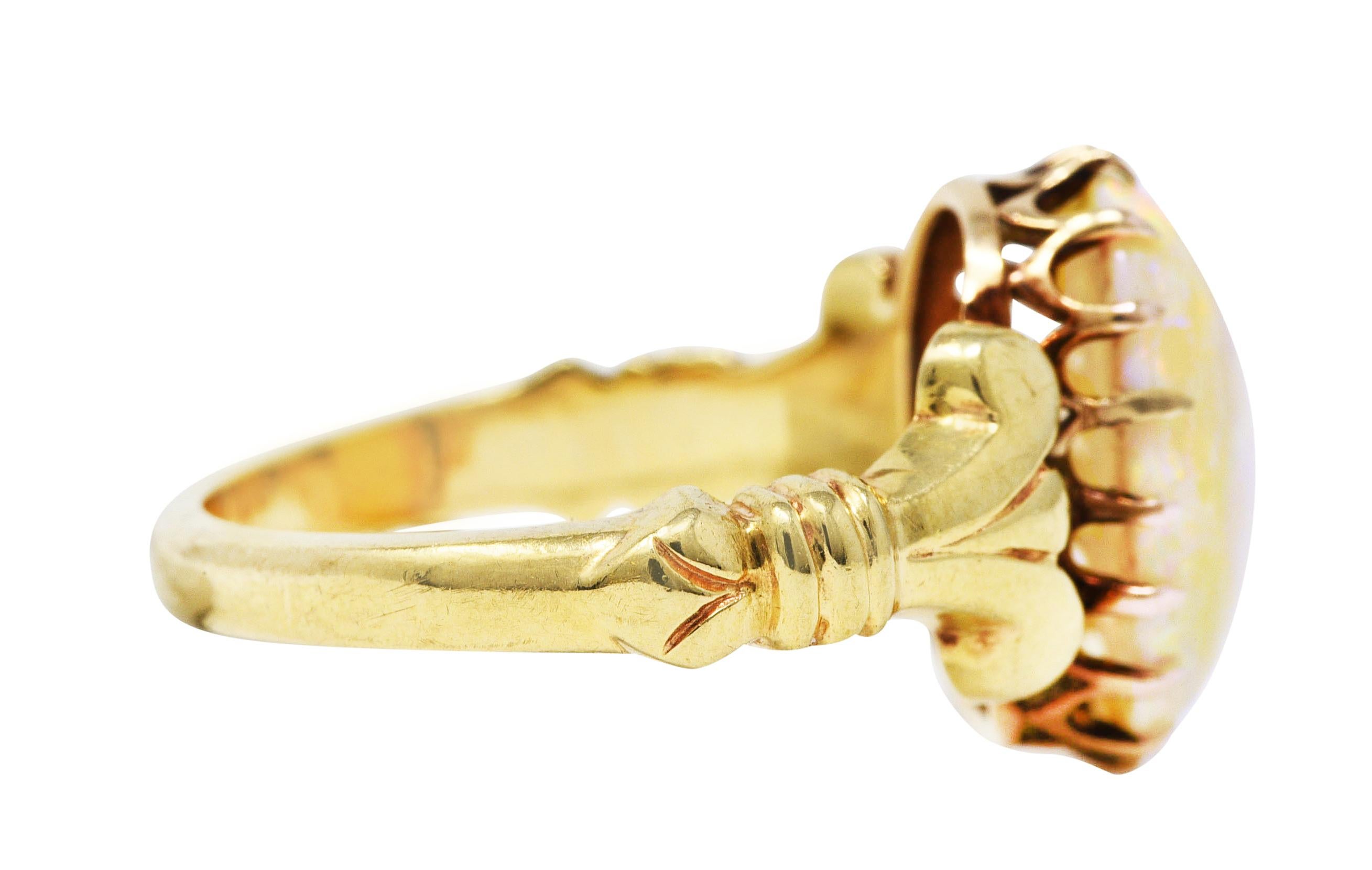 pandora gold opal ring