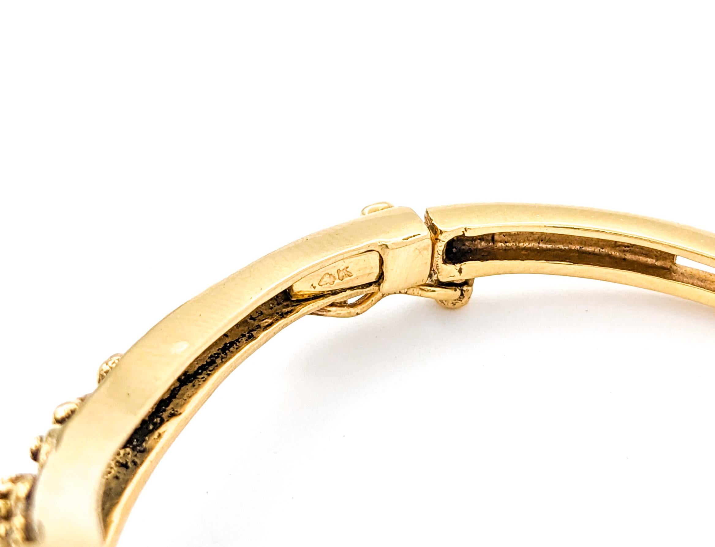 Viktorianisches Armband mit Scharnier aus Opal und 14K Gold im Angebot 1