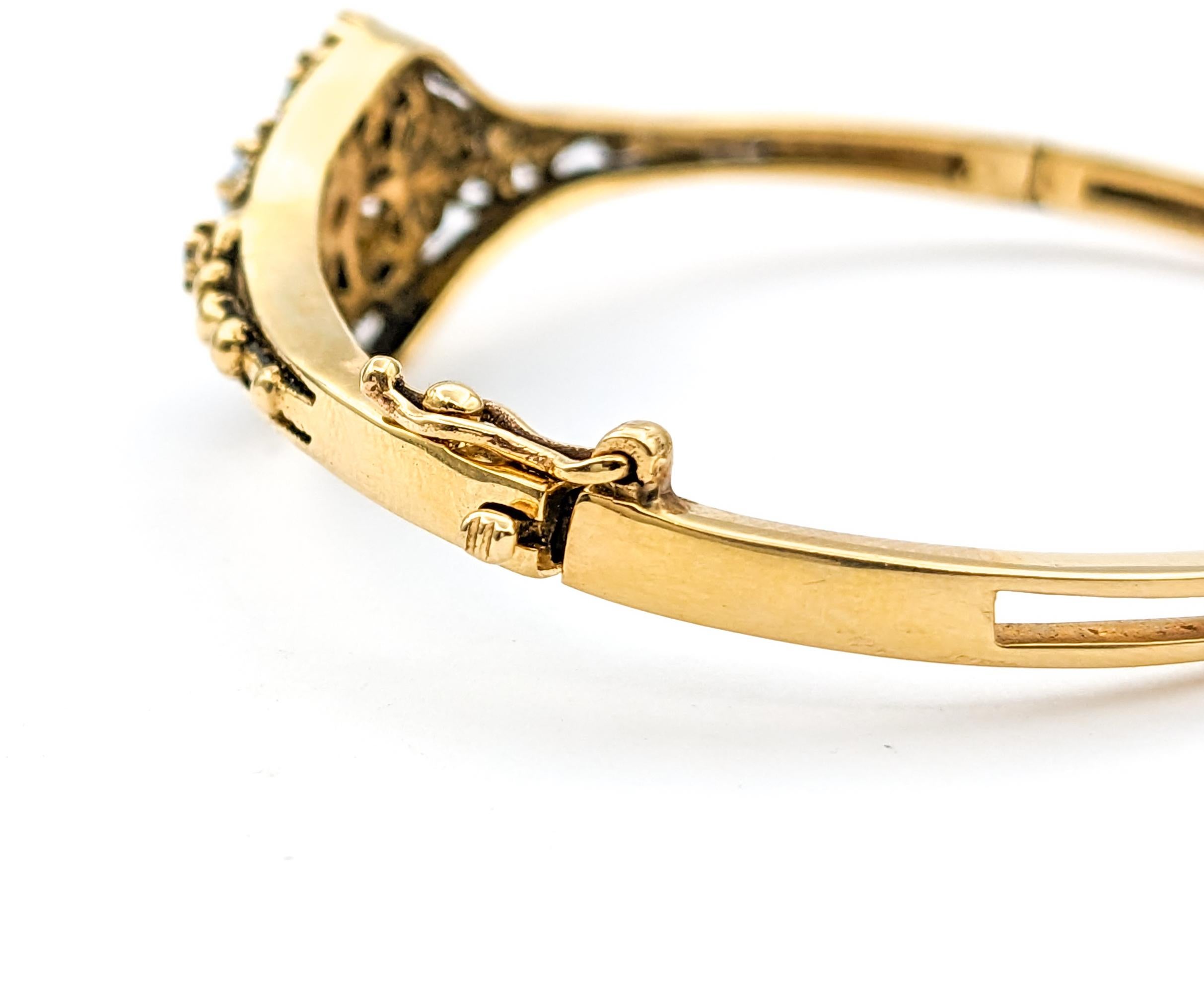 Viktorianisches Armband mit Scharnier aus Opal und 14K Gold 2