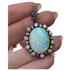 Victorian Opal and Diamond Pendant/Brooch