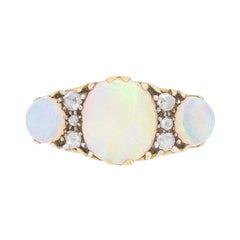 Victorian Opal and Diamond Ring, circa 1900s