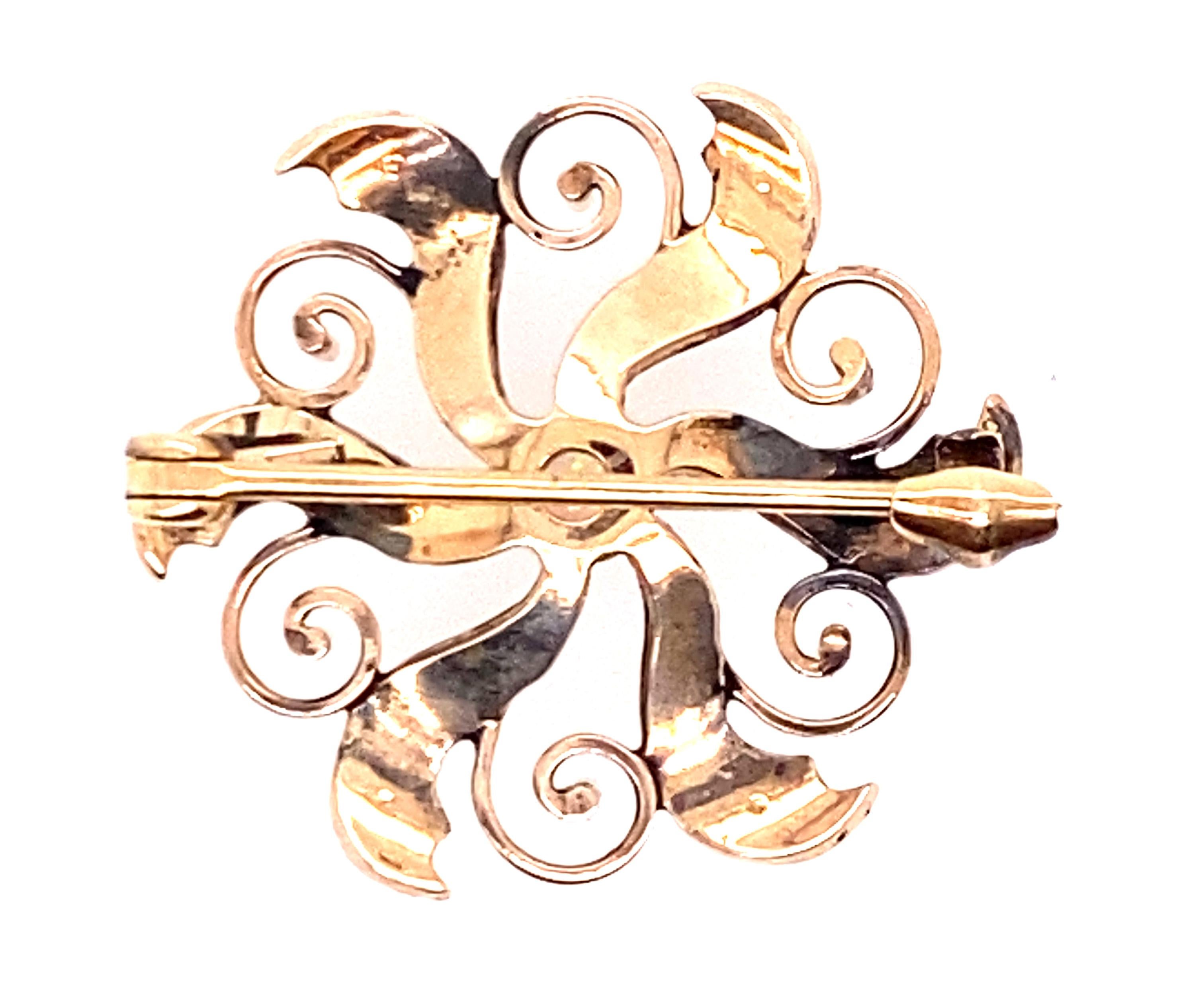 Viktorianische Opal- Saatperlen-Anhänger 14K Gelbgold Brosche Anstecknadel Vintage Antik (Cabochon)