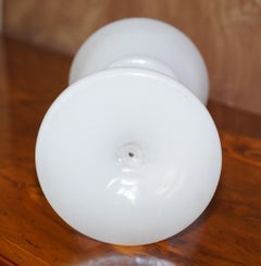 VICTORIAN OPALINE GLASS OIL LAMP BASE WITH LOVELY WHITE GLASS & ORiGINAL FITTING