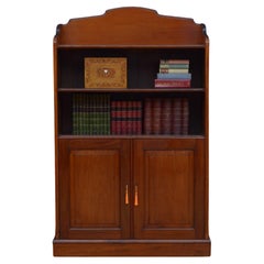 Antique Victorian Open Bookcase in Solid Mahogany