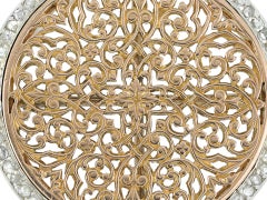 Victorian openwork diamond pendant, circa 1875.