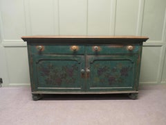 Victorian Original Painted Dresser Base, Kitchen Cupboard, Sideboard