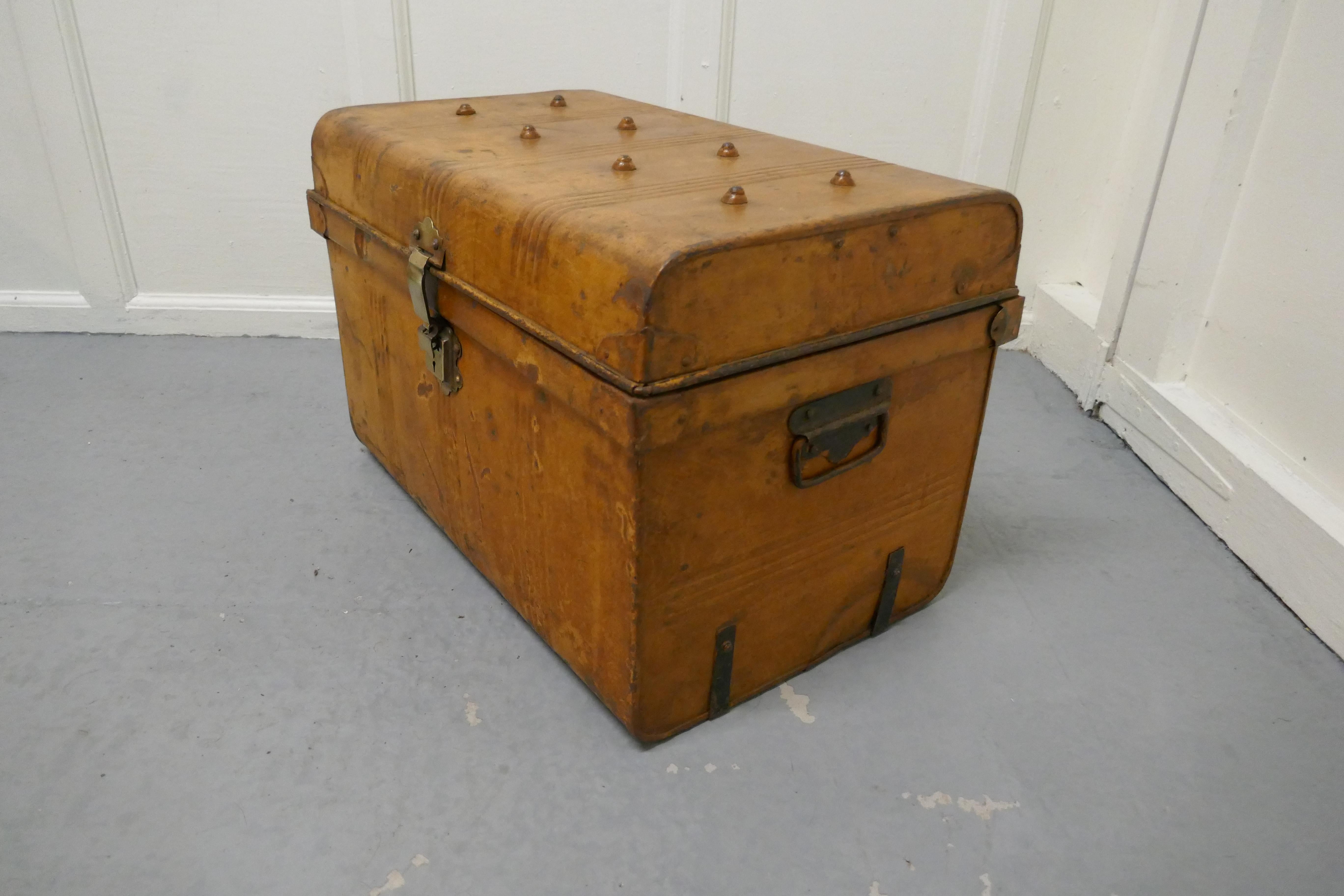 vintage tin trunk