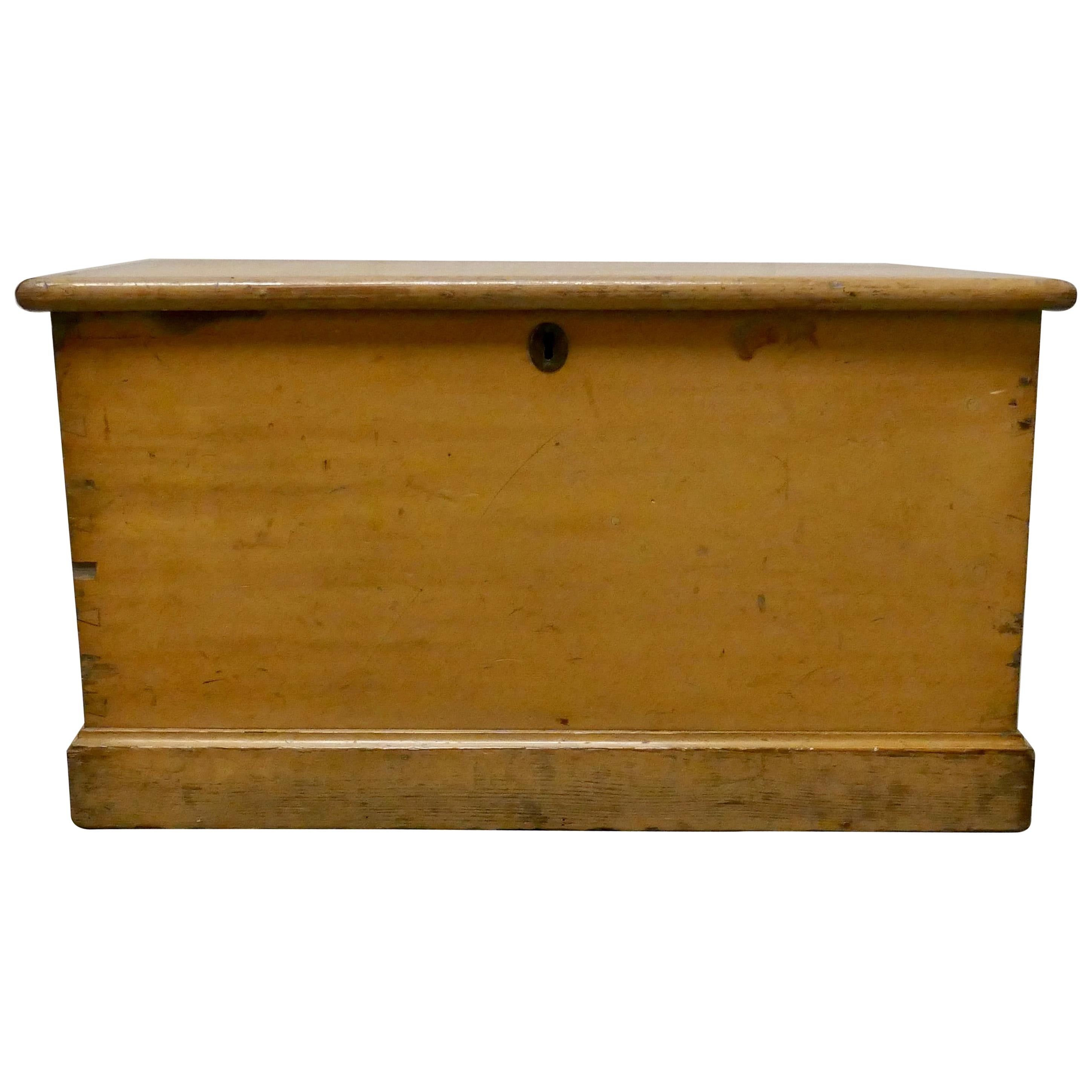 Victorian Original Shabby Painted Pine Blanket Box