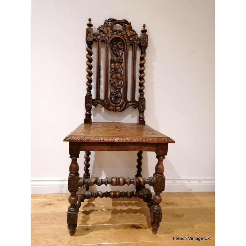 Victorian Ornate Carved Hardwood Brown Color For Sale