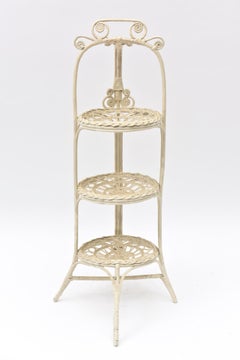 Victorian Ornate Three Tier Muffin Stand with Plate Holders for Afternoon Tea