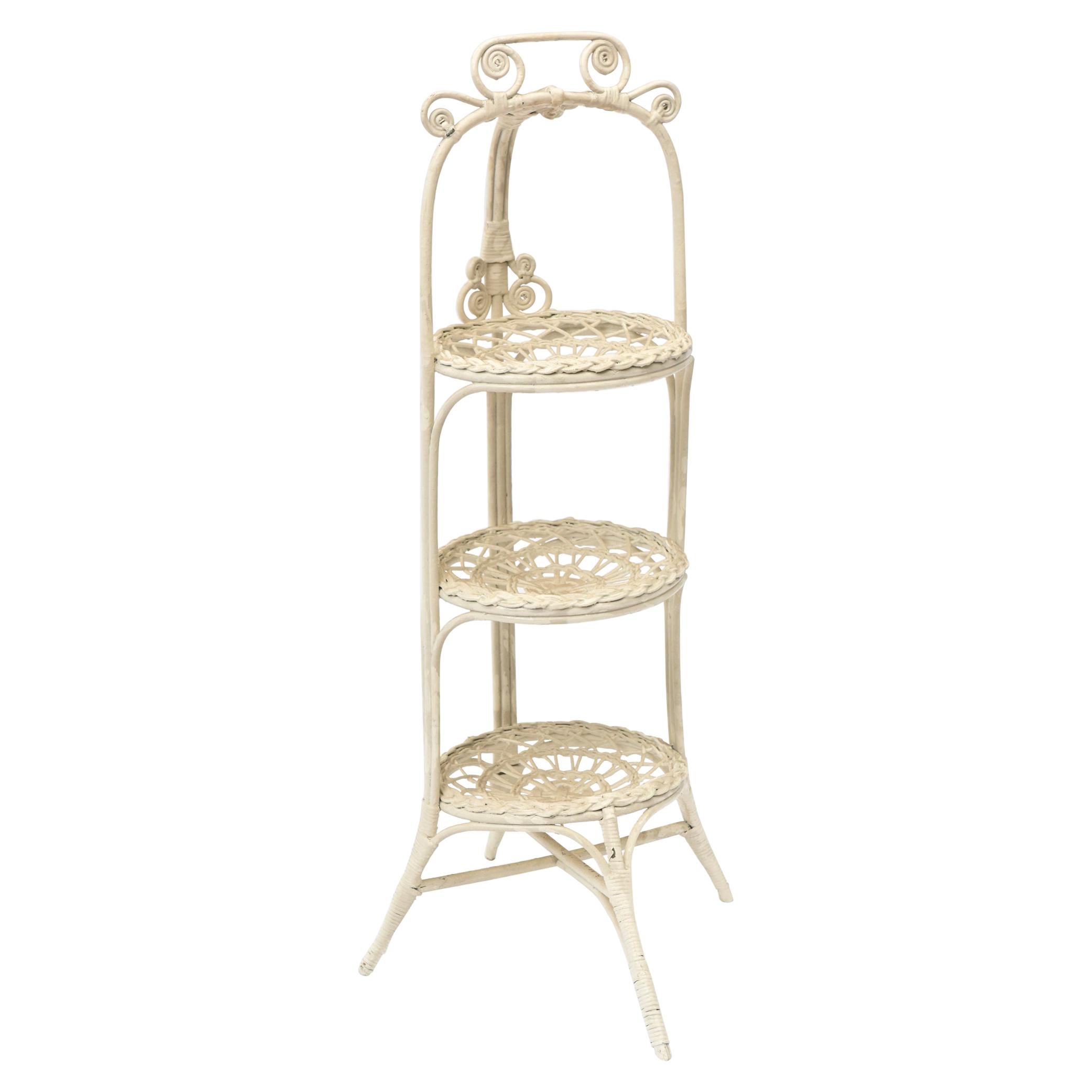 Victorian Ornate Three Tier Muffin Stand with Plate Holders for Afternoon Tea