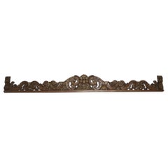 Victorian Ornately Carved Oak Valance