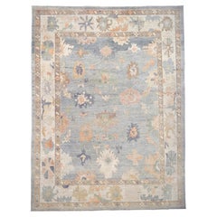 Victorian Oushak Pattern Soft Pastel Wool Rug 13'3''x17'8''