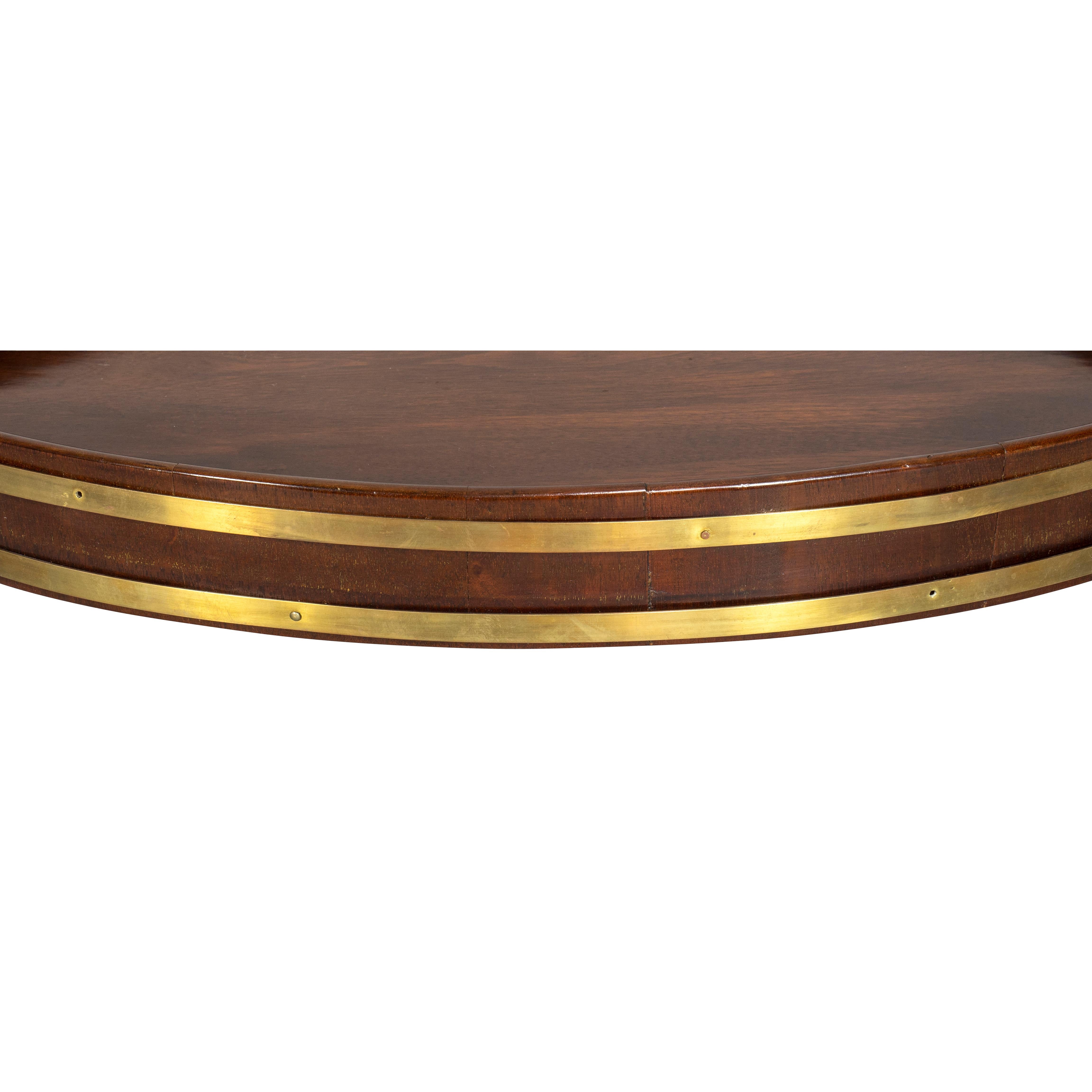 Victorian Oval Brass Bound Tray 2