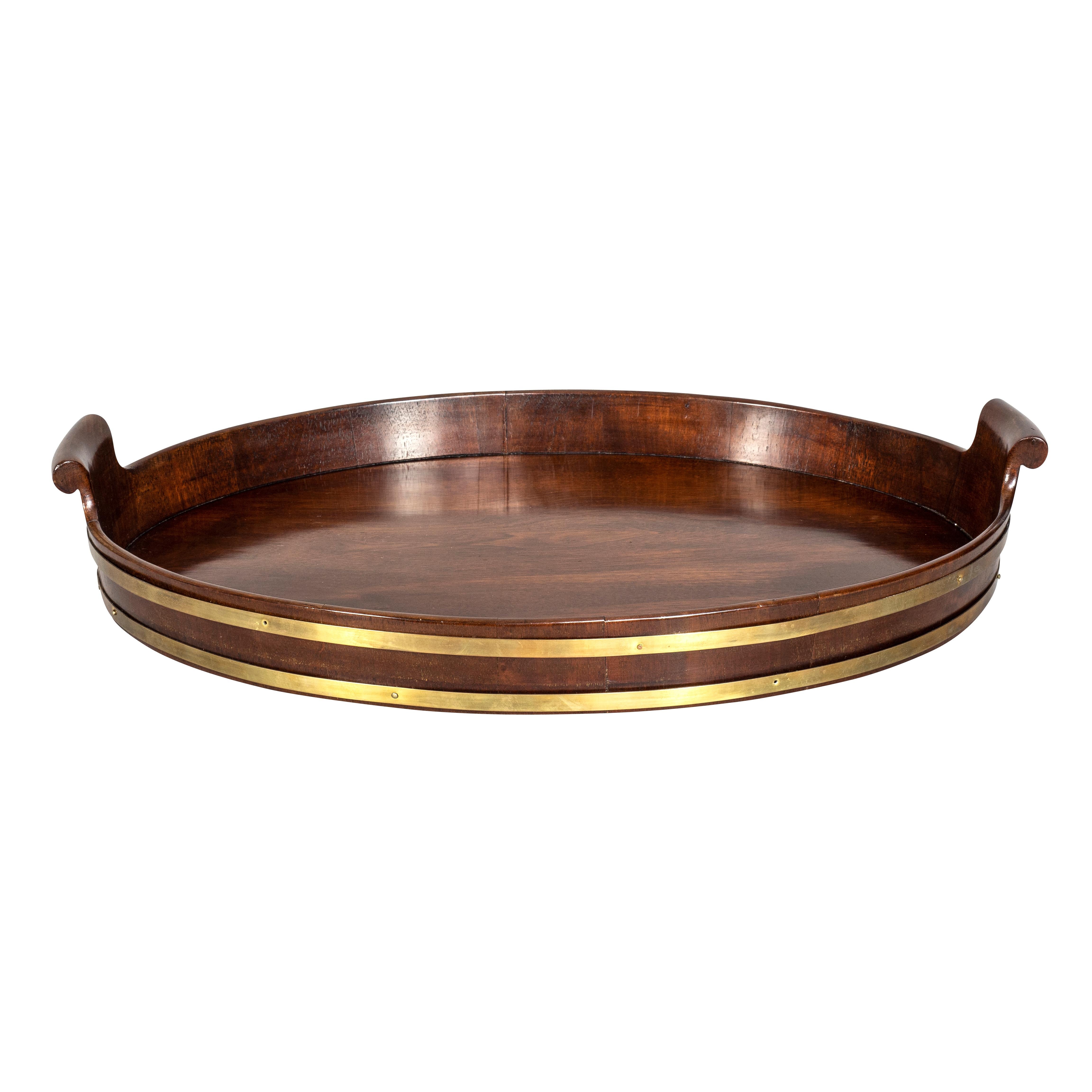 Victorian Oval Brass Bound Tray 3