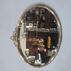 Victorian Oval Brass Mirror