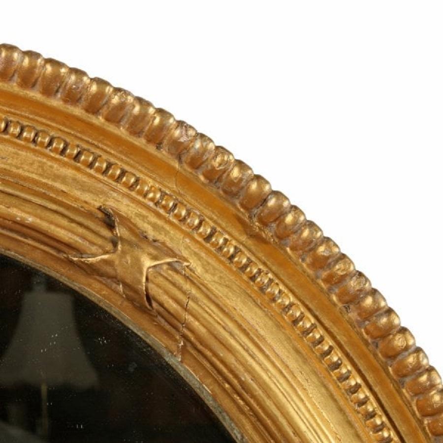 European Victorian Oval Gilt Wall Mirror, 19th Century For Sale