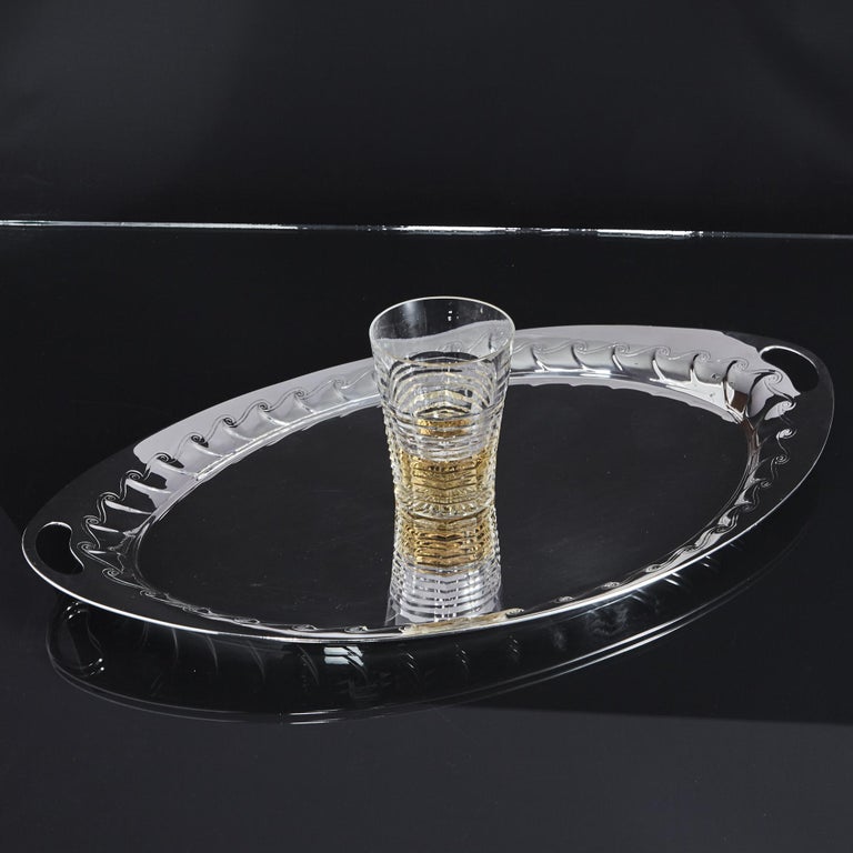 Victorian Oval Silver Tray For Sale at 1stDibs