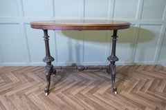 Victorian Oval Walnut Centre or Hall Table