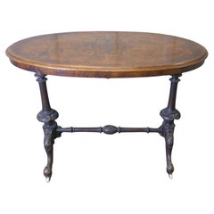 Victorian Oval Walnut Centre or Hall Table
