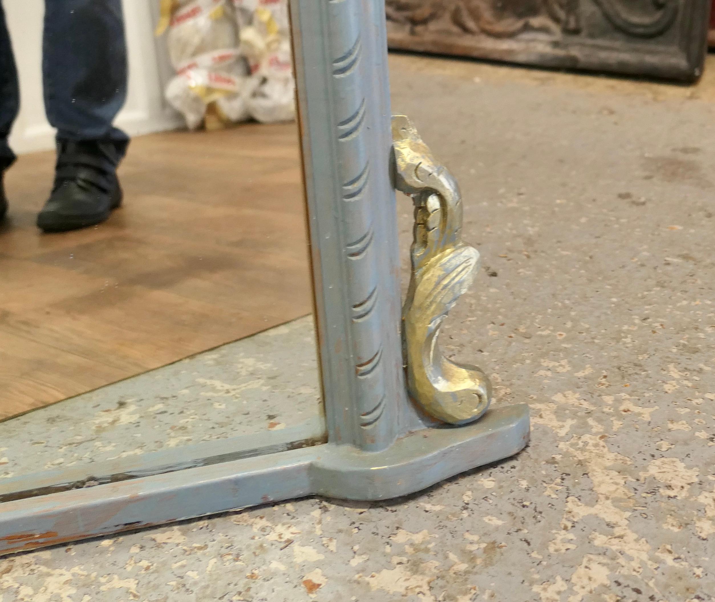 Victorian Painted Arched Overmantel Mirror  A Lovely OverMantle Mirror  For Sale 2