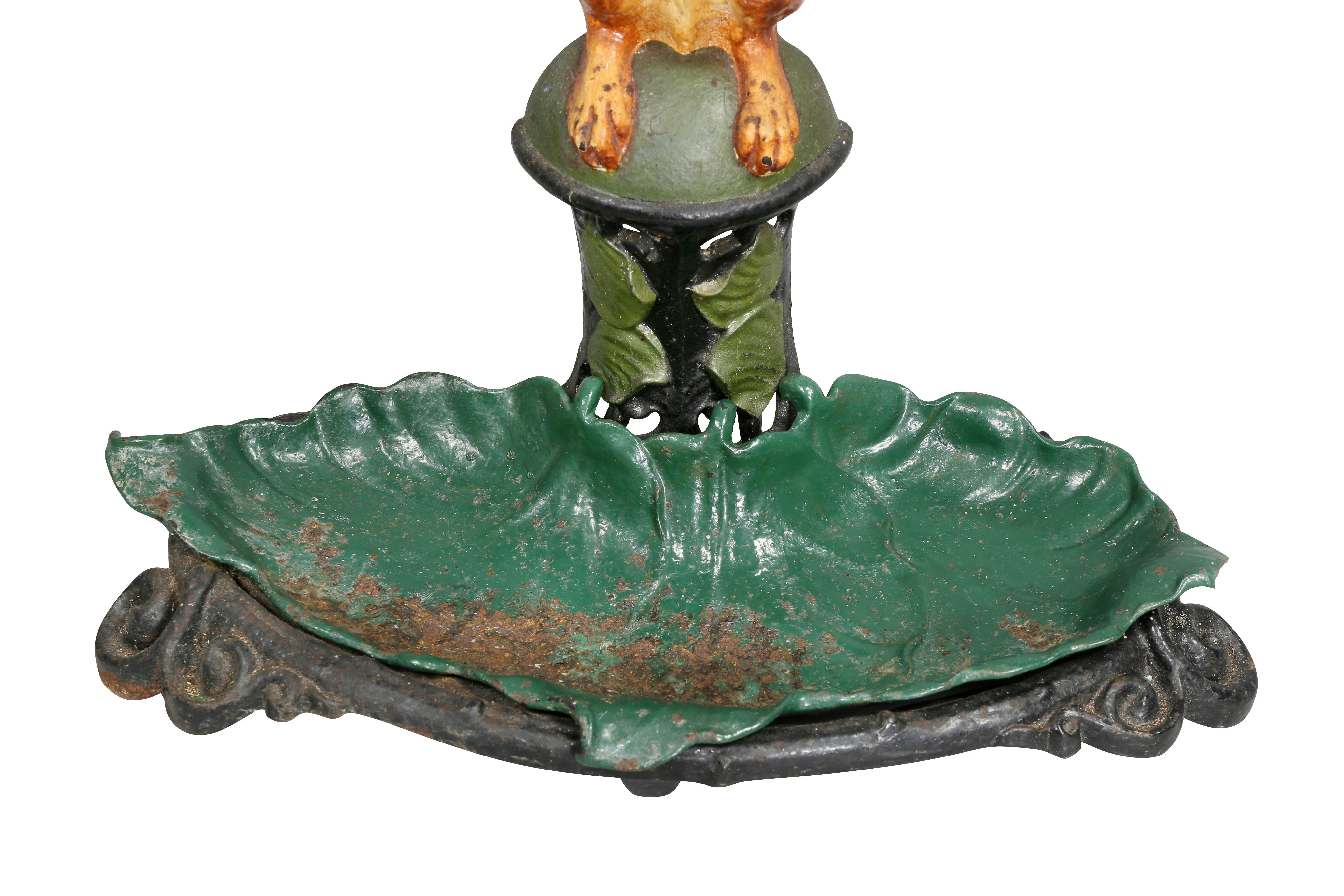 Victorian Painted Cast Iron Figural Umbrella Stand 2