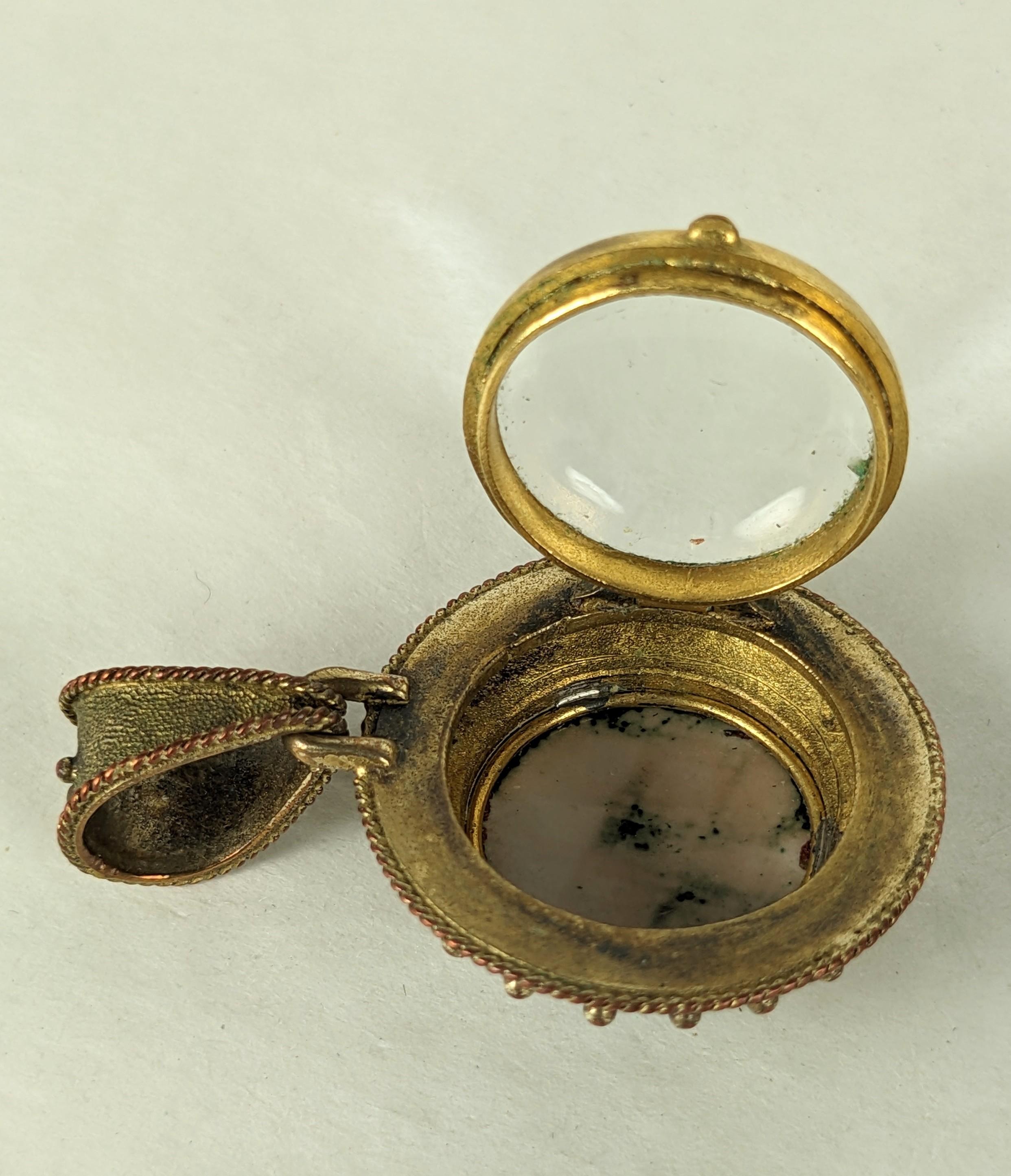 Victorian Painted Etruscan Locket  For Sale 2