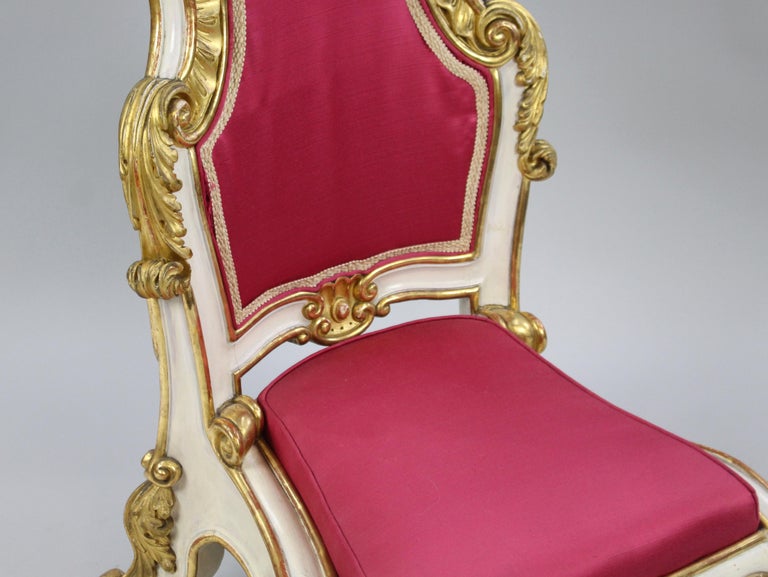 Victorian Painted and Gilt Carved Wood Prie Dieu Prayer Stool For Sale ...