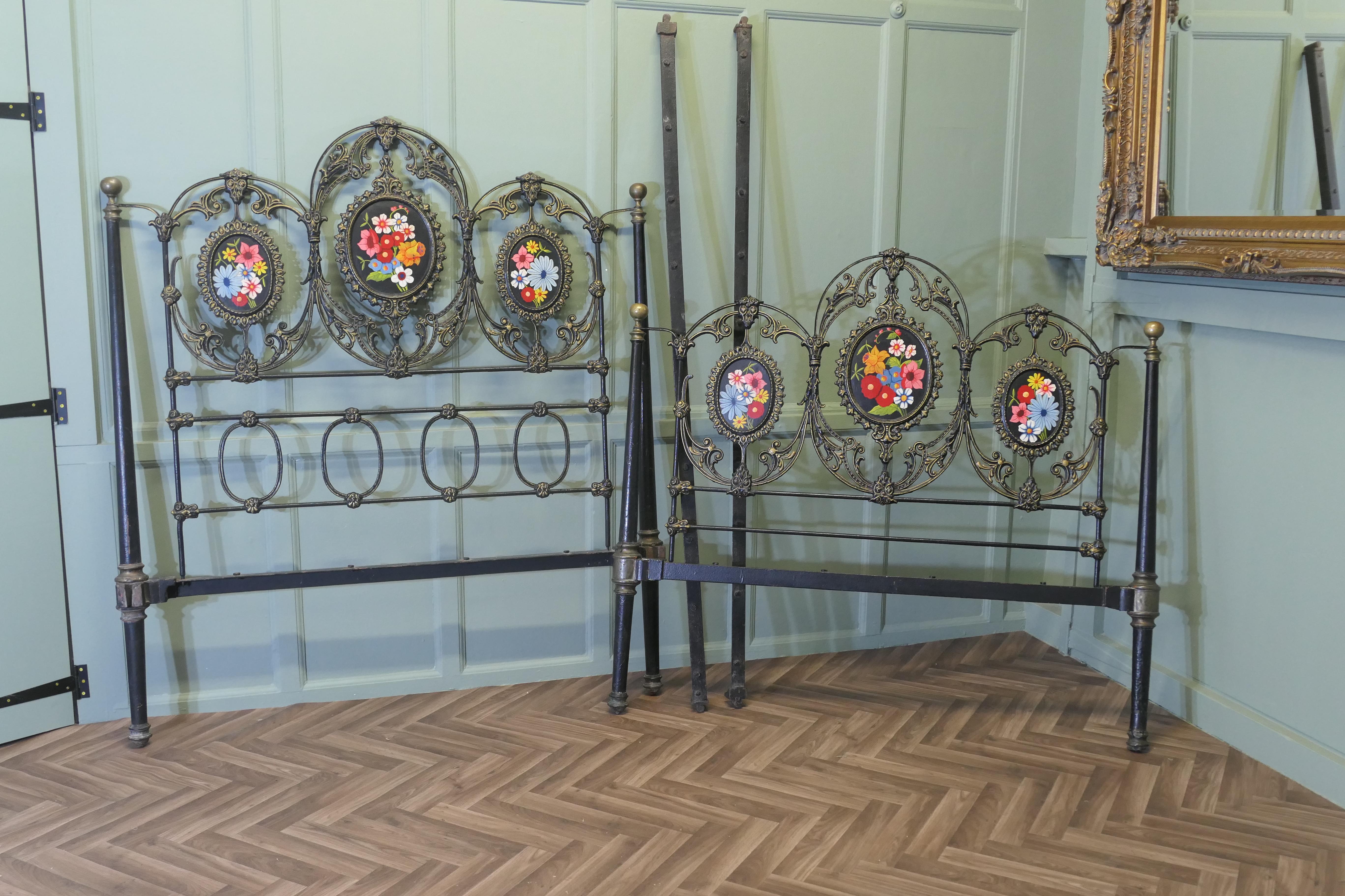 Victorian painted Iron Double Bed   This is a unique and very pretty bed 3