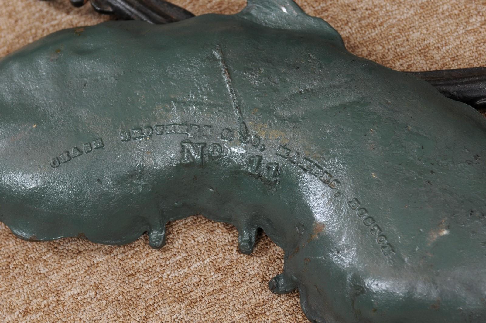 Victorian Painted Iron Umbrella Stand with Dog Stamped 