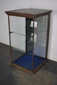 Victorian Painted Mahogany Shop Display Cabinet / Vitrine, Late 19th Century