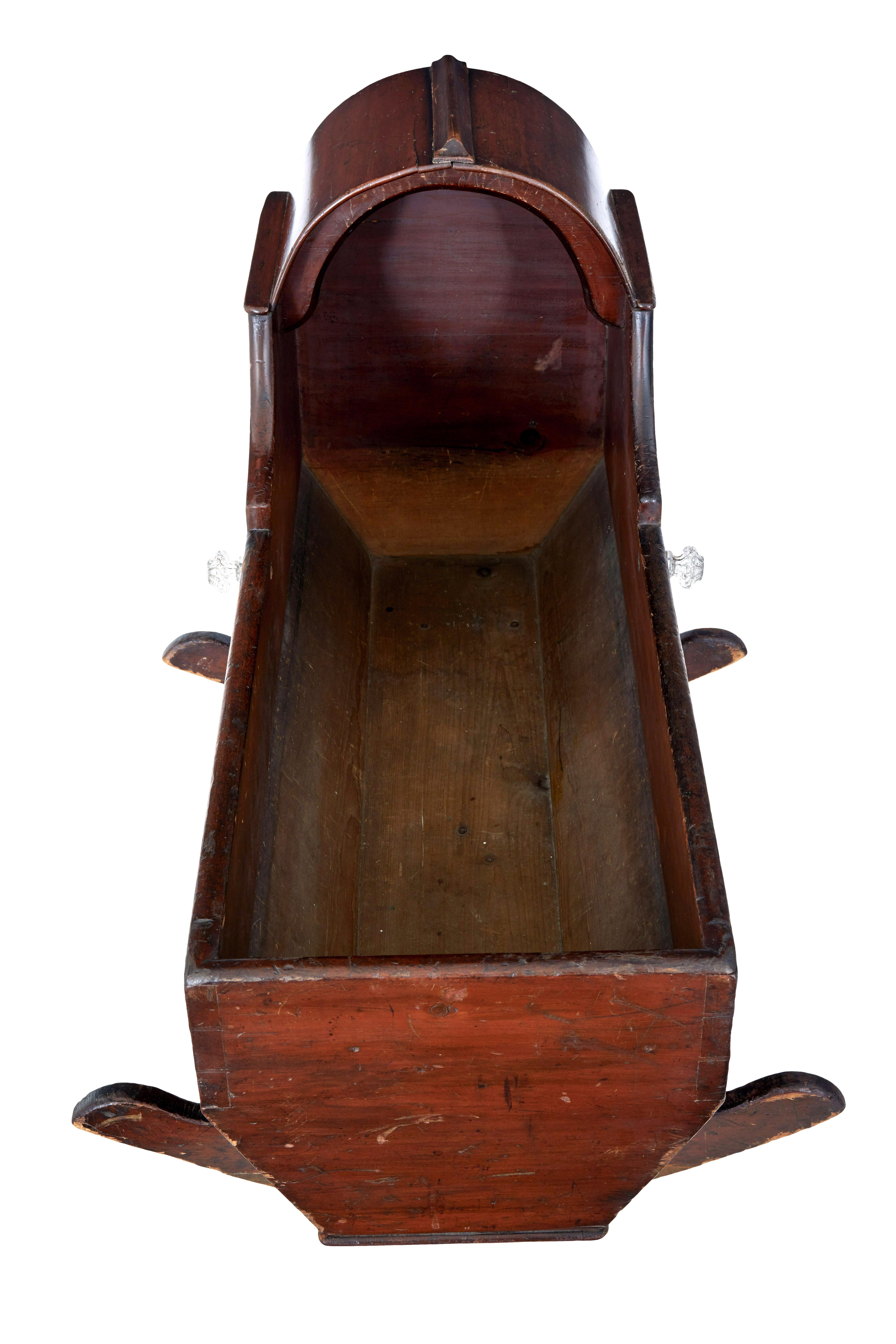 Cuna victoriana con dosel de pino pintado en Bueno estado para la venta en Debenham, Suffolk