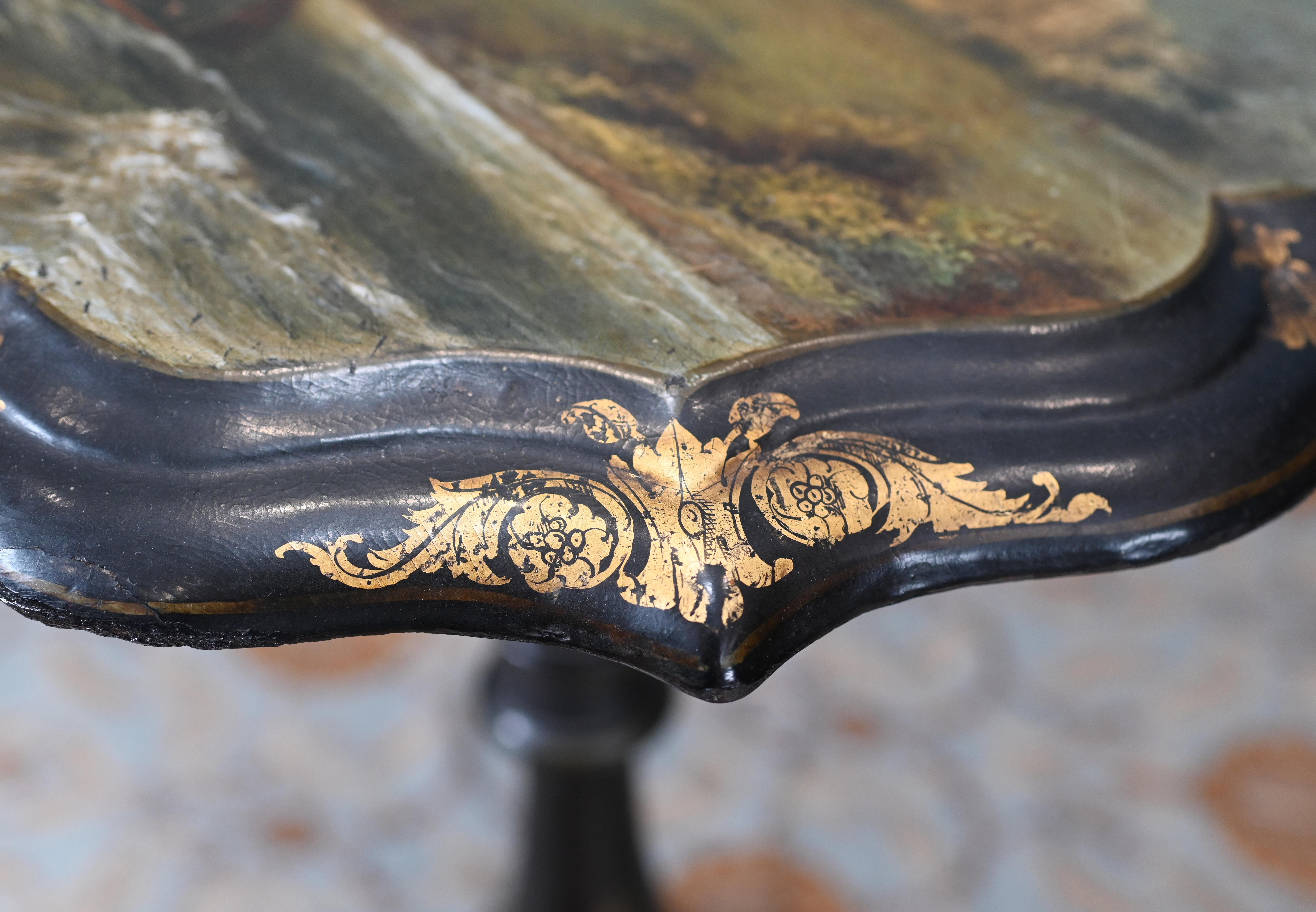 Victorian Painted Side Table 1880 Osbourne House Queen Victoria For Sale 1