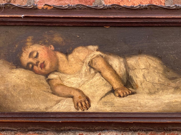 Victorian Painting of a Sleeping Child at 1stDibs