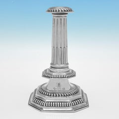 Victorian pair of candlesticks made by John Henry Williamson in 1875