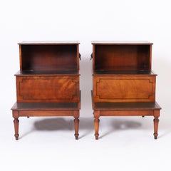 Victorian Pair of English Library Step Stands