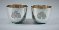 Victorian Pair of Sterling Silver Tumbler Cups, London, 1891