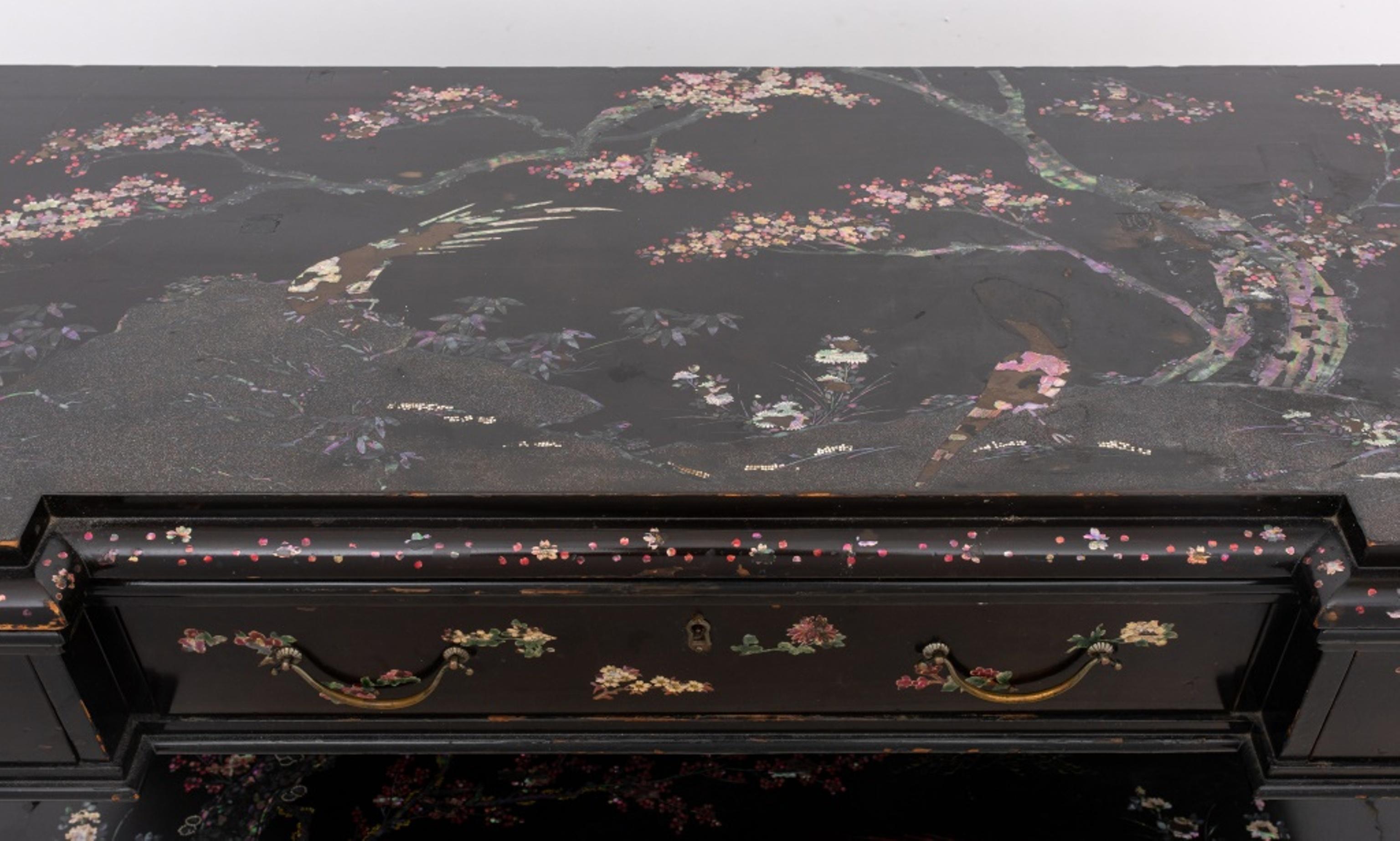 19th Century Victorian Papier Mache and Japanese Lacquer Buffet For Sale